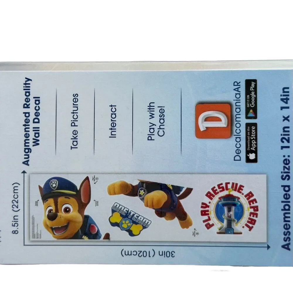 NICKELODEON PAW PATROL Wall Decal Chase 12x14